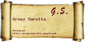 Grosz Sarolta névjegykártya